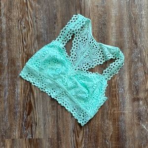 Aerie Mint Green Lace Racerback Bralette